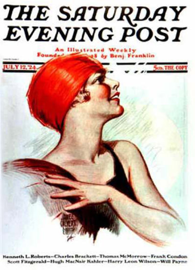 Saturday Evening Post Copyright 1924 Girl With Ball | Sex Appeal Vintage Ads and Covers 1891-1970