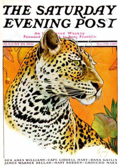 Saturday Evening Post Copyright 1931 Leopard Murray | Vintage Ad and Cover Art 1891-1970