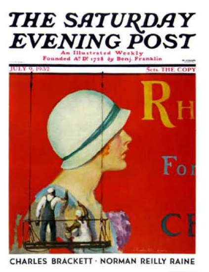 Saturday Evening Post Copyright 1932 Billboard Painters | Vintage Ad and Cover Art 1891-1970