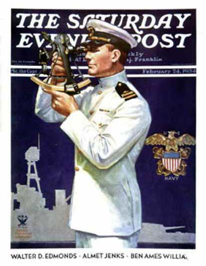 Saturday Evening Post Copyright 1934 Naval Officer | Sex Appeal Vintage Ads and Covers 1891-1970