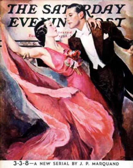 Saturday Evening Post Copyright 1937 Ballroom Dancing | Sex Appeal Vintage Ads and Covers 1891-1970