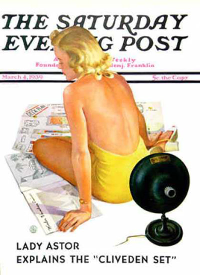 Saturday Evening Post Copyright 1939 Sunlamp R P Archer | Sex Appeal Vintage Ads and Covers 1891-1970