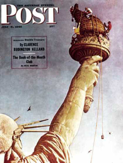 Saturday Evening Post Copyright 1946 Working On Liberty | Vintage Ad and Cover Art 1891-1970