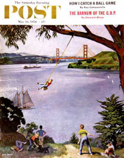 Saturday Evening Post Copyright 1956 San Francisco Boys | Vintage Ad and Cover Art 1891-1970