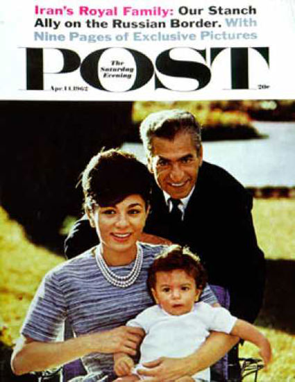 Saturday Evening Post Copyright 1962 Shah of Irans Family | Vintage Ad and Cover Art 1891-1970