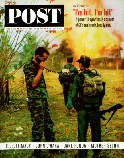 Saturday Evening Post Copyright 1963 Soldiers in Vietnam | Vintage Ad and Cover Art 1891-1970