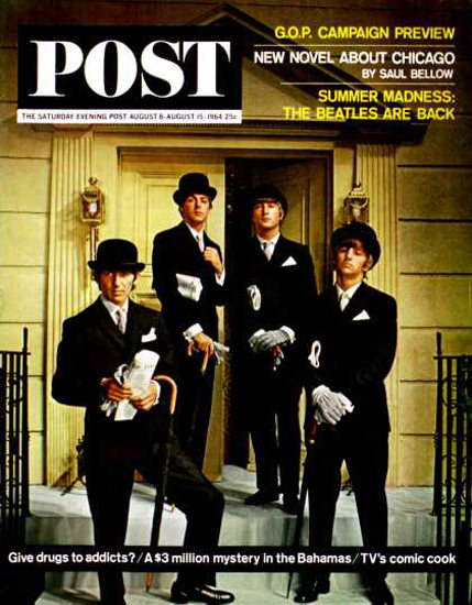 Saturday Evening Post Copyright 1964 Fleet Street Beatles | Sex Appeal Vintage Ads and Covers 1891-1970