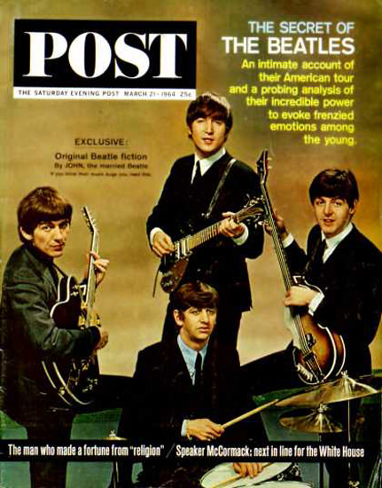 Saturday Evening Post Copyright 1964 The Beatles | Vintage Ad and Cover Art 1891-1970