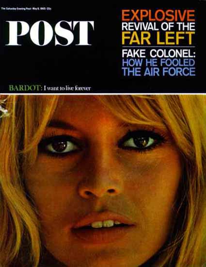 Saturday Evening Post Copyright 1965 Brigitte Bardot Ever | Sex Appeal Vintage Ads and Covers 1891-1970