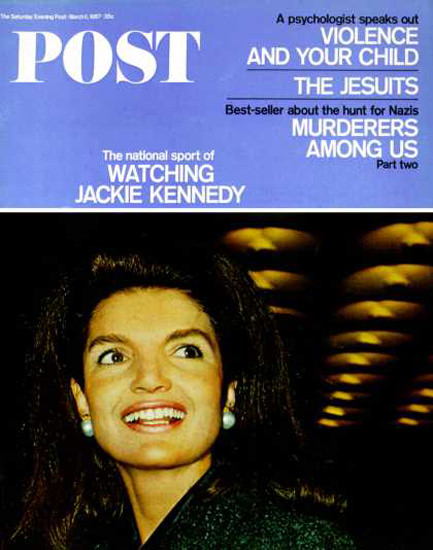 Saturday Evening Post Copyright 1967 Jackie Kennedy | Vintage Ad and Cover Art 1891-1970