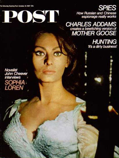 Saturday Evening Post Copyright 1967 Sophia Loren MGM | Sex Appeal Vintage Ads and Covers 1891-1970