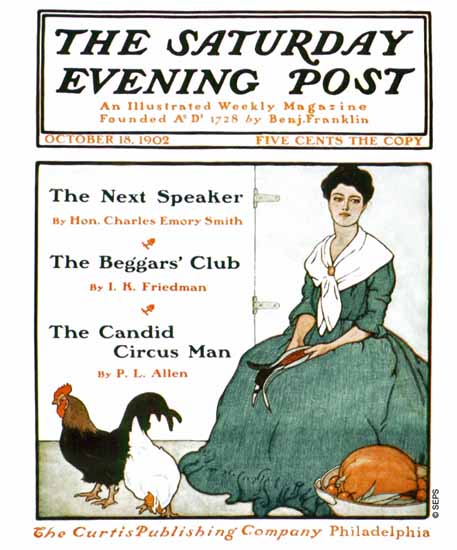 Saturday Evening Post Cover Art 1902_10_18 | The Saturday Evening Post Graphic Art Covers 1892-1930