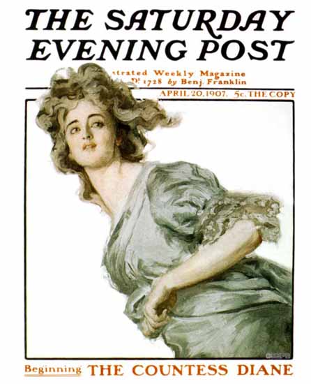 Saturday Evening Post Cover Art 1907_04_20 | The Saturday Evening Post Graphic Art Covers 1892-1930