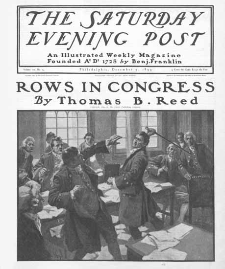 Saturday Evening Post Rows in Congress 1899_12_09 | The Saturday Evening Post Graphic Art Covers 1892-1930