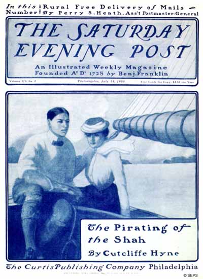 Saturday Evening Post The Pirating of the Saha 1900_07_14 | The Saturday Evening Post Graphic Art Covers 1892-1930