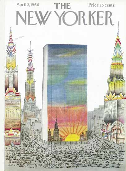 Saul Steinberg The New Yorker 1960_04_02 Copyright | The New Yorker Graphic Art Covers 1946-1970