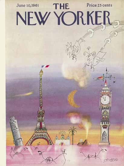 Saul Steinberg The New Yorker 1961_06_10 Copyright | The New Yorker Graphic Art Covers 1946-1970