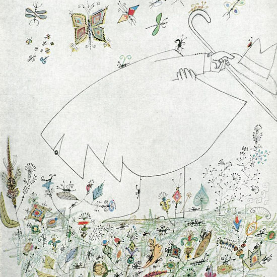 Saul Steinberg The New Yorker 1961_09_09 Copyright crop | Best of 1960s Ad and Cover Art