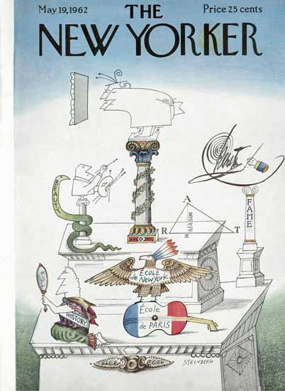 Saul Steinberg The New Yorker 1962_05_19 Copyright | The New Yorker Graphic Art Covers 1946-1970