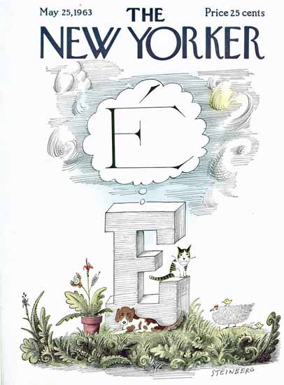 Saul Steinberg The New Yorker 1963_05_25 Copyright | The New Yorker Graphic Art Covers 1946-1970