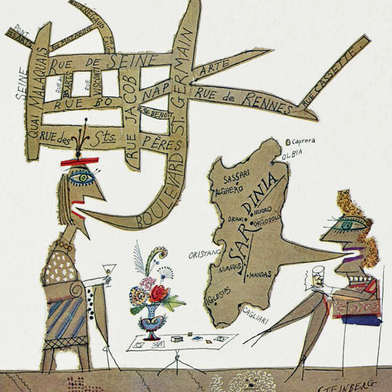 Saul Steinberg The New Yorker 1963_10_12 Copyright crop | Best of Vintage Cover Art 1900-1970