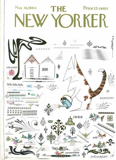 Saul Steinberg The New Yorker 1964_05_16 Copyright | The New Yorker Graphic Art Covers 1946-1970