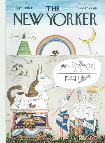 Saul Steinberg The New Yorker 1964_07_04 Copyright | The New Yorker Graphic Art Covers 1946-1970