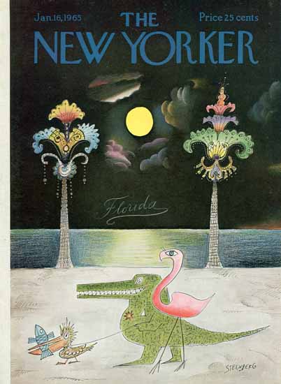 Saul Steinberg The New Yorker 1965_01_16 Copyright | The New Yorker Graphic Art Covers 1946-1970