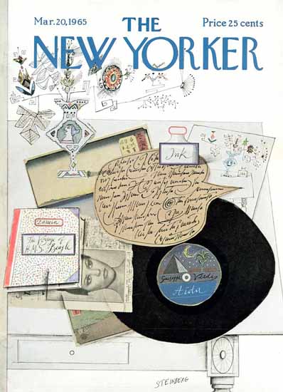 Saul Steinberg The New Yorker 1965_03_20 Copyright | The New Yorker Graphic Art Covers 1946-1970