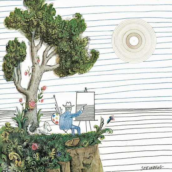 Saul Steinberg The New Yorker 1965_08_14 Copyright crop | Best of Vintage Cover Art 1900-1970