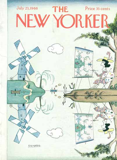 Saul Steinberg The New Yorker 1966_07_23 Copyright | The New Yorker Graphic Art Covers 1946-1970