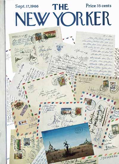 Saul Steinberg The New Yorker 1966_09_17 Copyright | The New Yorker Graphic Art Covers 1946-1970