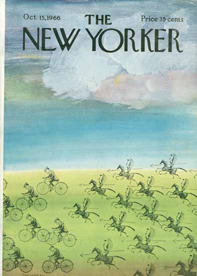 Saul Steinberg The New Yorker 1966_10_15 Copyright | The New Yorker Graphic Art Covers 1946-1970