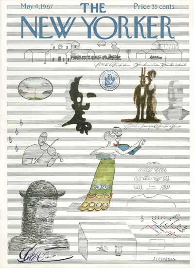 Saul Steinberg The New Yorker 1967_05_06 Copyright | The New Yorker Graphic Art Covers 1946-1970