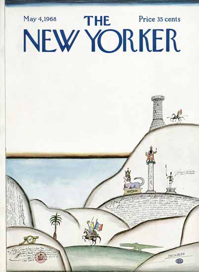 Saul Steinberg The New Yorker 1968_05_04 Copyright | The New Yorker Graphic Art Covers 1946-1970