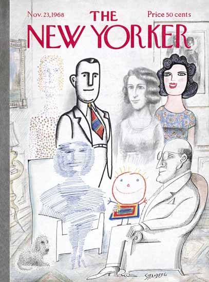 Saul Steinberg The New Yorker 1968_11_23 Copyright | The New Yorker Graphic Art Covers 1946-1970