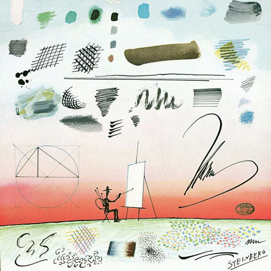 Saul Steinberg The New Yorker 1969_01_11 Copyright crop | Best of 1960s Ad and Cover Art