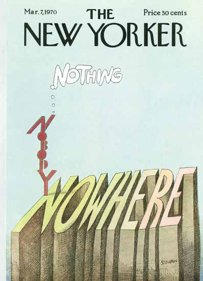 Saul Steinberg The New Yorker 1970_03_07 Copyright | The New Yorker Graphic Art Covers 1946-1970