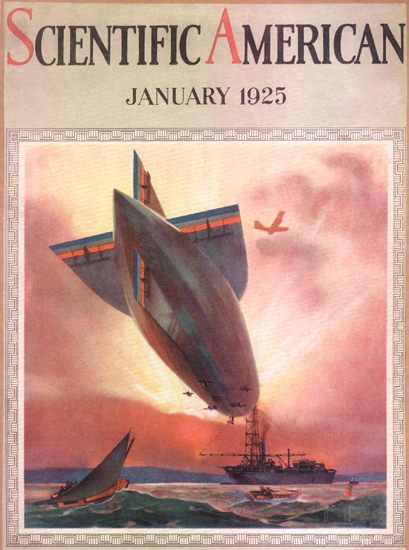 Scientific American Cover Zeppelin 1925 | Vintage Travel Posters 1891-1970