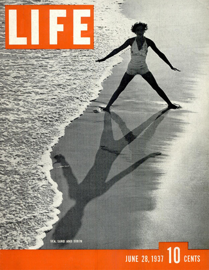 Sea Sand and Siren 28 Jun 1937 Copyright Life Magazine | Life Magazine BW Photo Covers 1936-1970