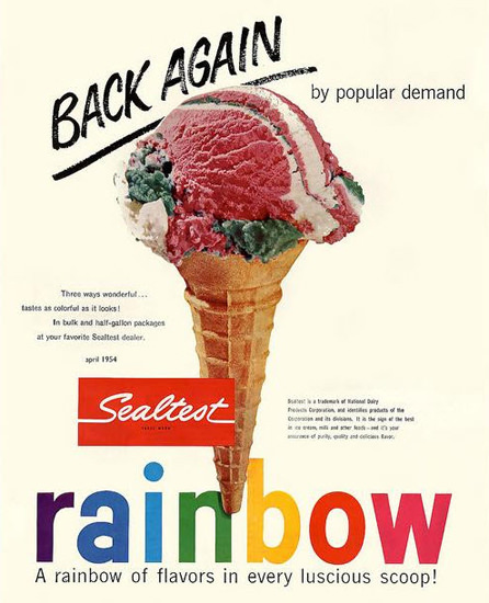 Sealtest Rainbow Icecream 1954 | Vintage Ad and Cover Art 1891-1970