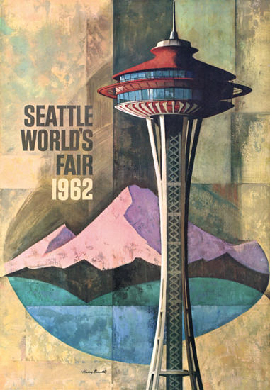 Seattle Worlds Fair 1962 Harry Bonath | Vintage Ad and Cover Art 1891-1970