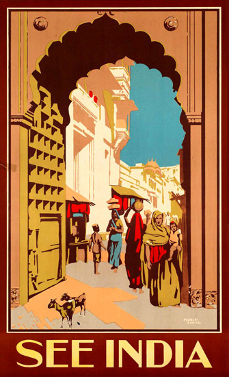 See India 1930s Gate | Vintage Travel Posters 1891-1970