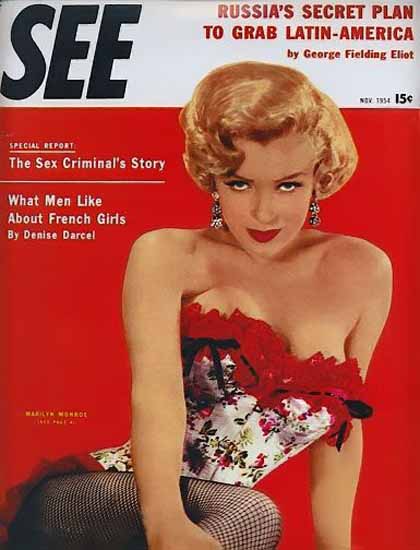 See Magazine Cover 1954 Marilyn Monroe Sex Appeal | Sex Appeal Vintage Ads and Covers 1891-1970