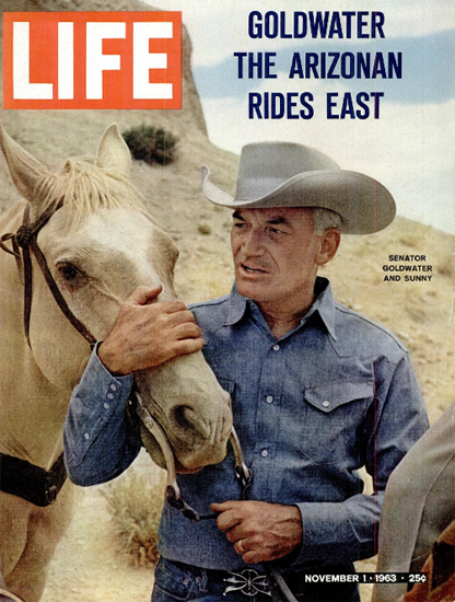 Senator Barry Goldwater Arizona 1 Nov 1963 Copyright Life Magazine | Life Magazine Color Photo Covers 1937-1970