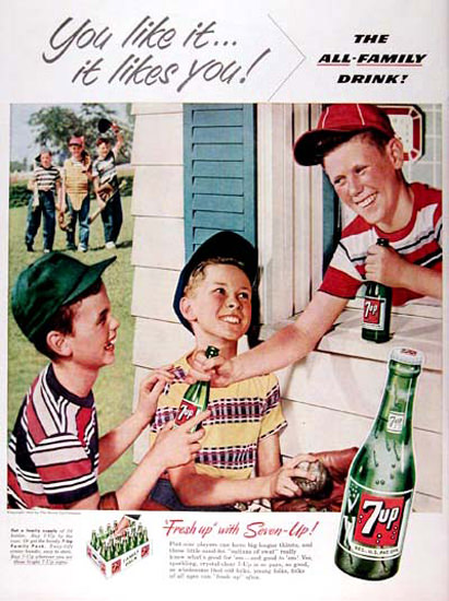 Seven-Up 1953 7up It Likes You | Vintage Ad and Cover Art 1891-1970