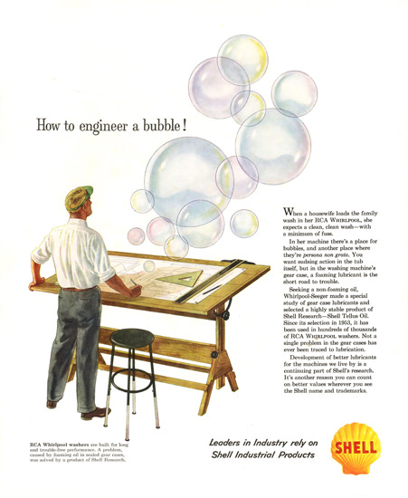 Shell Bubble RCA Whirlpool Washers | Vintage Ad and Cover Art 1891-1970