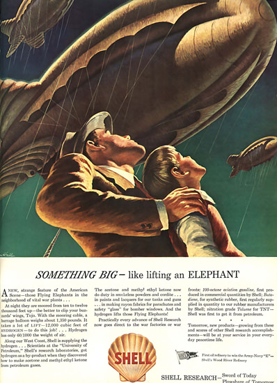 Shell Flying Elephants Army Navy | Vintage Ad and Cover Art 1891-1970