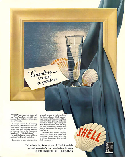 Shell Gasoline Painting 500 Dollar A Gallon | Vintage Ad and Cover Art 1891-1970