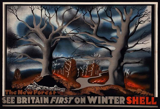 Shell New Forest See Britain First On Winter 1933 | Vintage Ad and Cover Art 1891-1970